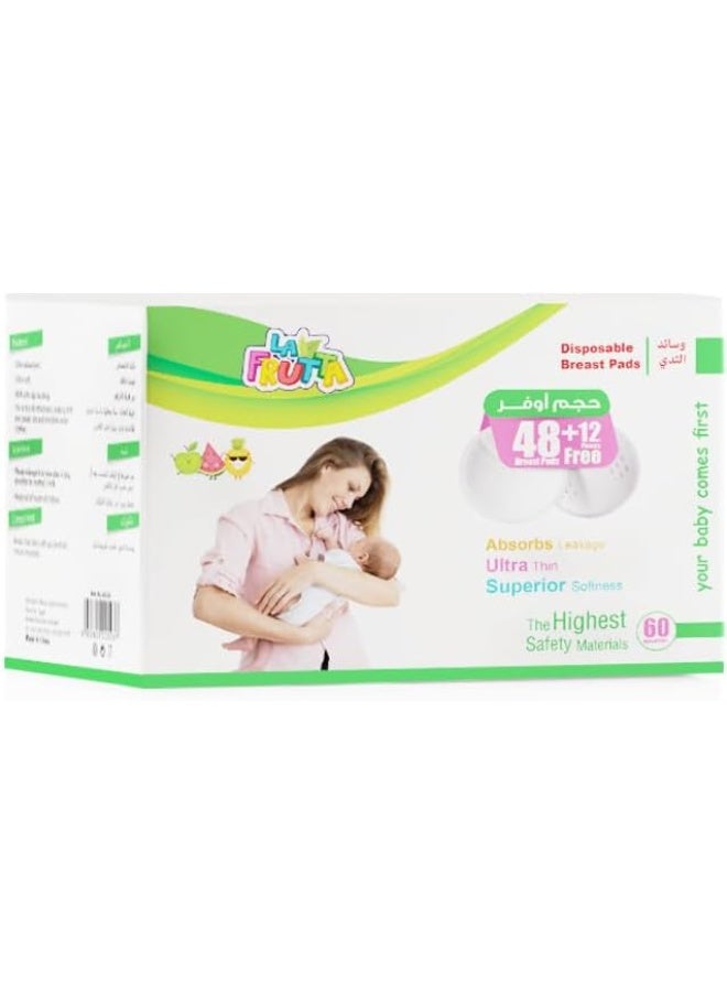 La Frutta ultra soft Breast Pad 60 Pcs