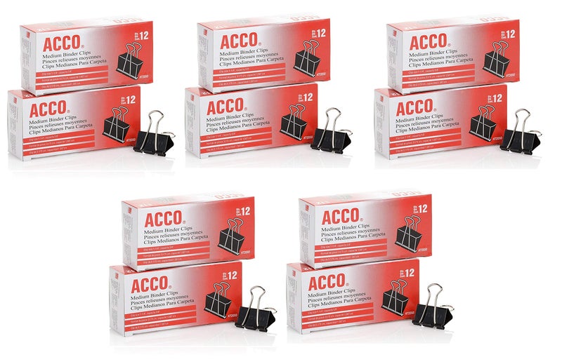 ACCO Binder Clips, Medium, 12/Box, 10 Boxes (120 Clips Total) (72050) - Image 5