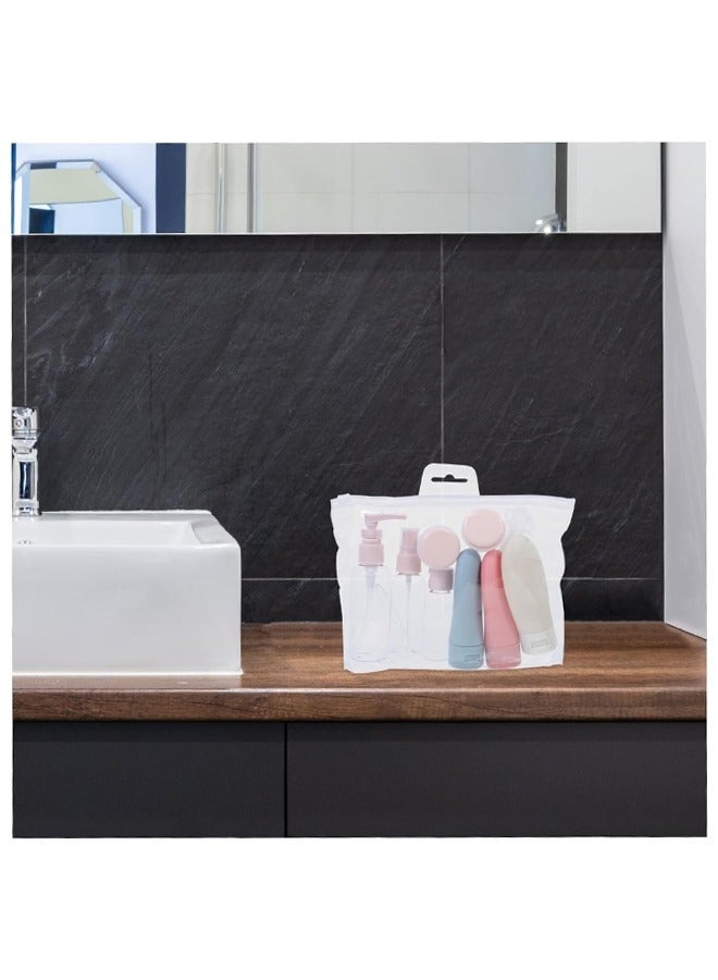 مجموعة زجاجات مستحضرات التجميل للسفر بخاخ غسول متعدد الأغراض وموزعات مصل زجاجات مكياج فارغة متينة للعناية بالبشرة ومستلزمات النظافة مثالية للسفر والاستخدام المنزلي - Image 2