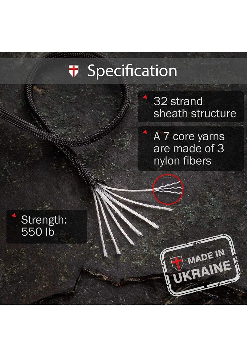 Generic - Rope Mil-Spec Para Cord Mil Spec Commercial Grade 550Lb Camping Rope Hiking Survival Boy Scout Parachute Cord Outdoor Hammock 550 Paracord - Image 1