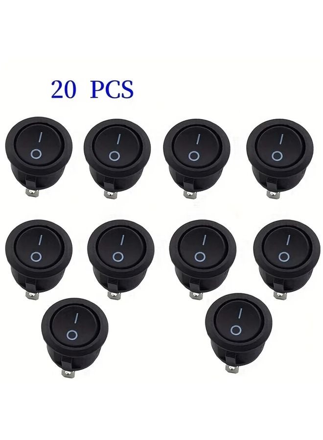 20 قطعة أسود مفتش قاطعين 2 قدم جهد 12 فولت 36 فولت 2 دبوس توصيل سريع تركيب منبسط - Image 1