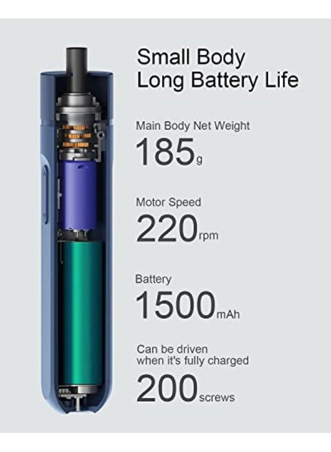 HOTO 3.6V Cordless Electric Screwdriver, 1500mAh, USB Rechargeable Battery, All-in-one Power Screwdriver, Manual-automatic Mode, 2 S2 Steel Long Bits, Ideal for Repairing Circuits/Electronics  - Image 2