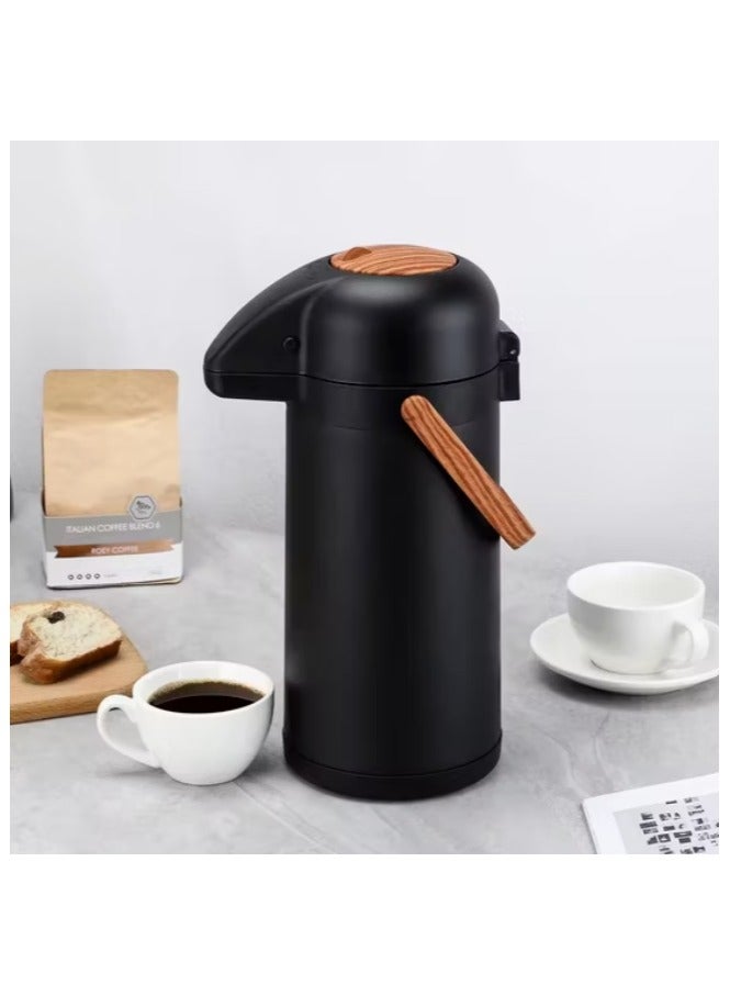 extra home 3L Stainless Steel Airpot – Elegant and Durable Design, Keeps Beverages Hot or Cold for Hours – Ideal for Daily Use and Serving Guests - Image 2