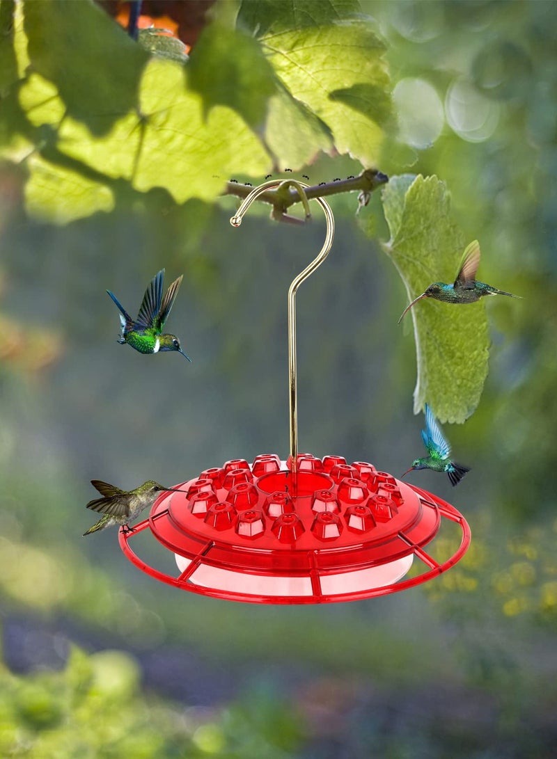 SOLARAE Hummingbird Feeder with Ant Moat - Outdoor Hanging Feeder with 24 Feeding Ports, Perch, Leak-Proof Design, Easy to Clean and Fill - Perfect for Attracting Hummingbirds in Your Garden. - Image 3