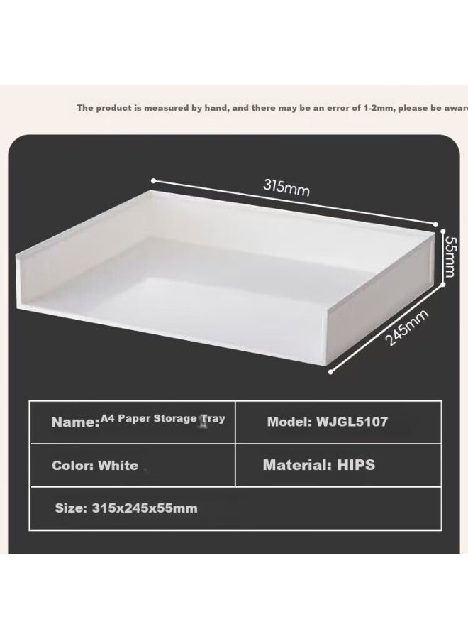 Kingdee A4 Paper Storage Tray Simple Desktop File Storage Tray Doent Sorting Office Supplies Large Capacity File Box Storage Rack Wjgl5107 - Image 3