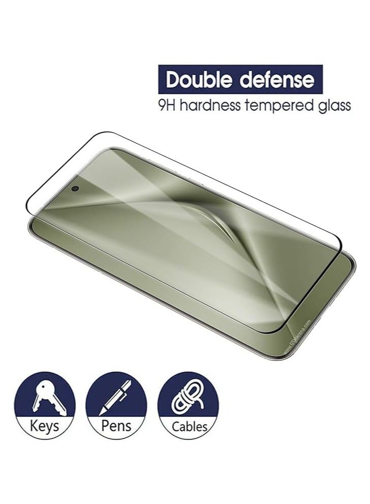 Tempered Glass For Huawei Pura 70 Ultra Full Glue Edge-to-Edge Glass 9H Hardness Anti Finger Print Anti Scratch Glass 3D Curved Edges 5D Glass for Pura 70 Ultra Clear/Black - Image 4