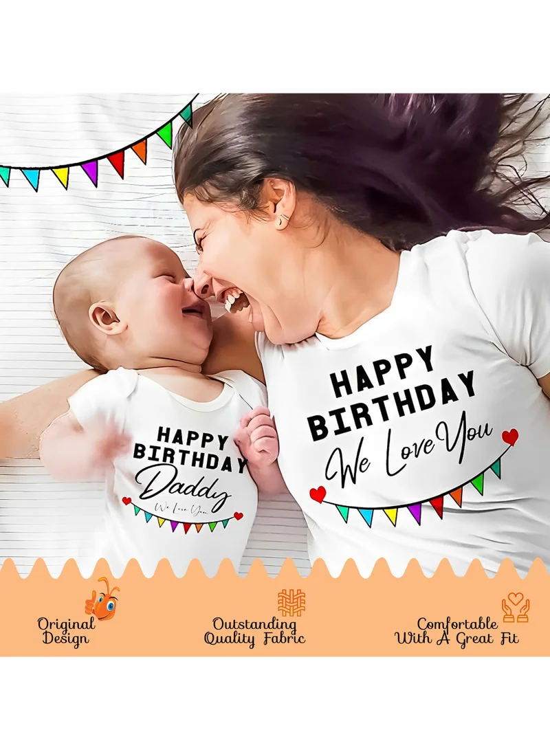 Matching Family Outfits  Matching Family Outfits – Birthday Gift for Dad | Baby Romper & Mom T-Shirt Set | Made in UAE | Best Dad Gift Idea  | Best Price UAE