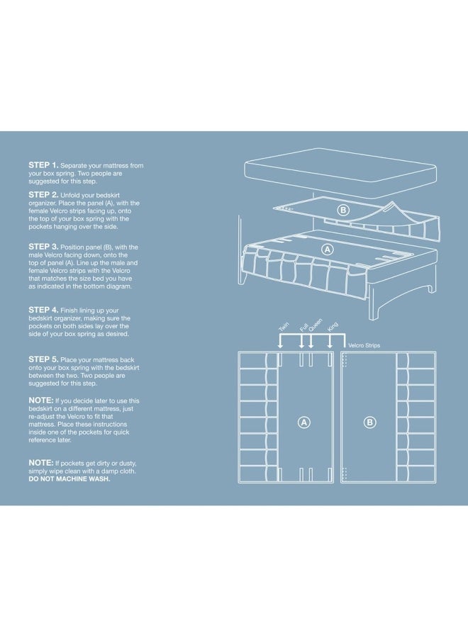 Whitmor Bedskirt Storage Organizer Clear - Image 3