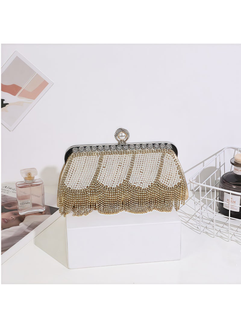 Tiokkss Elegant Fringe Evening Clutch for Women – Luxury Party Bag, Versatile Handheld Gala Purse​ - Image 4