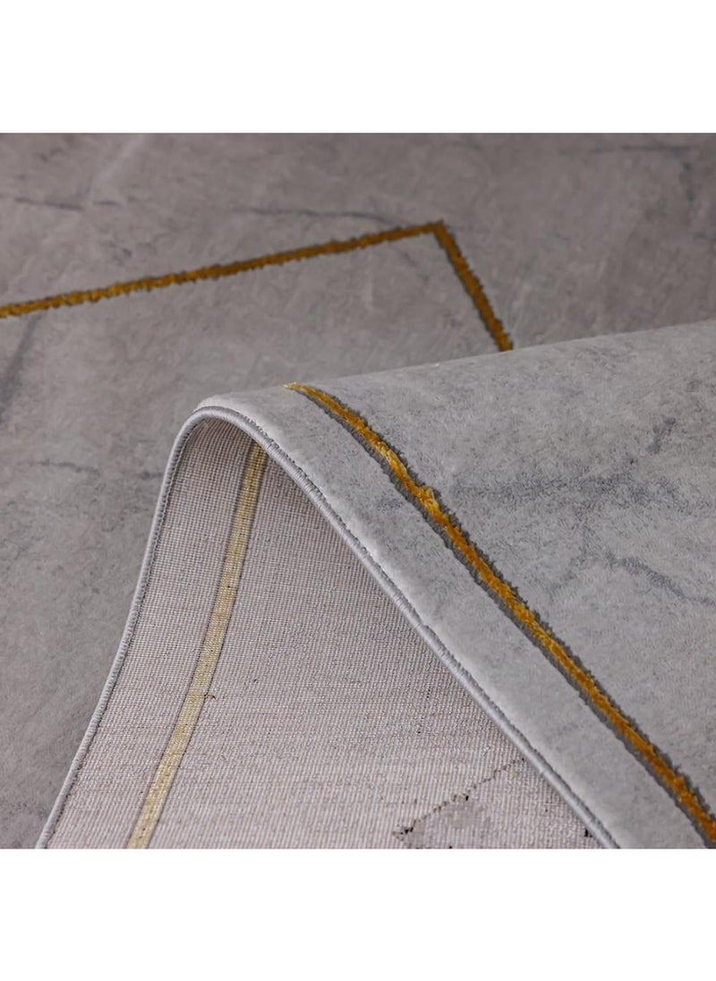 DANUBE HOME Venice Modern Transitional Rug  Polyester Area Rug Floor Covering L230xW160cm-Black & White  - Image 2
