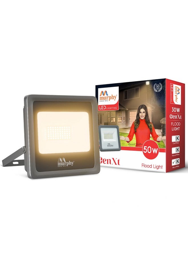 MURPHY Murphy Aluminium Genxt LED 50W LED Flood Light, Ip65 Rated Outdoor Light Pack Of 1 (Warm White, 2 Years Warranty)  - Image 1
