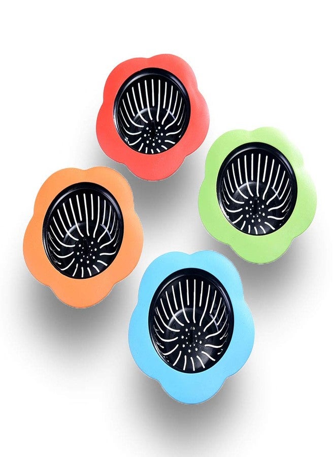 COLIBYOU Plastic Sink Strainer Kitchen Easy Clean Sink Drain Filter Basket (Set of 4, Multicolored) - Image 1