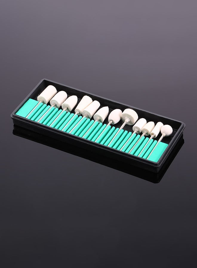 نيبمينينت Pack Of 43 Nail Art Drill Bits Set Silver/White - Image 3