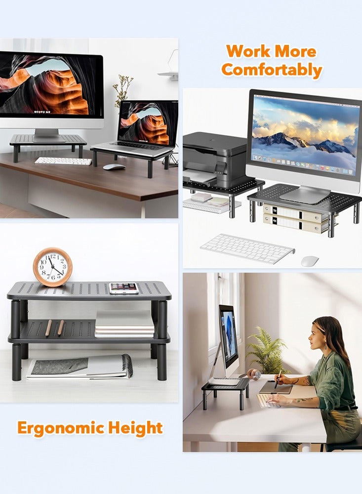 Laptop Lifting Rack Monitor Raiser Stand 3 Height Adjustable Notebook Screen Increased Shelf - Image 2