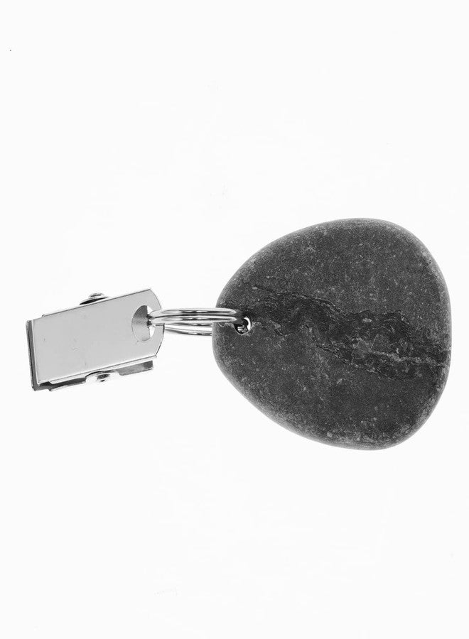 RJUN 8pcs Tablecloth Weights Tablecloth Pendant Stone Table Cover Weights Hangers with Metal Clips (Drop-Grey) - Image 3
