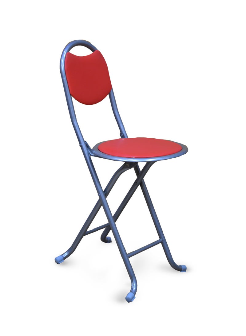 Bright Home BRIGHT HOME Folding Stools Chair Mini Collapsible Chair Simple Bar Chair Dining Chair Portable Mini Stool Sturdy and Comfortable Folding Chair for Travel,  Garden, Camping(Red) - Image 1