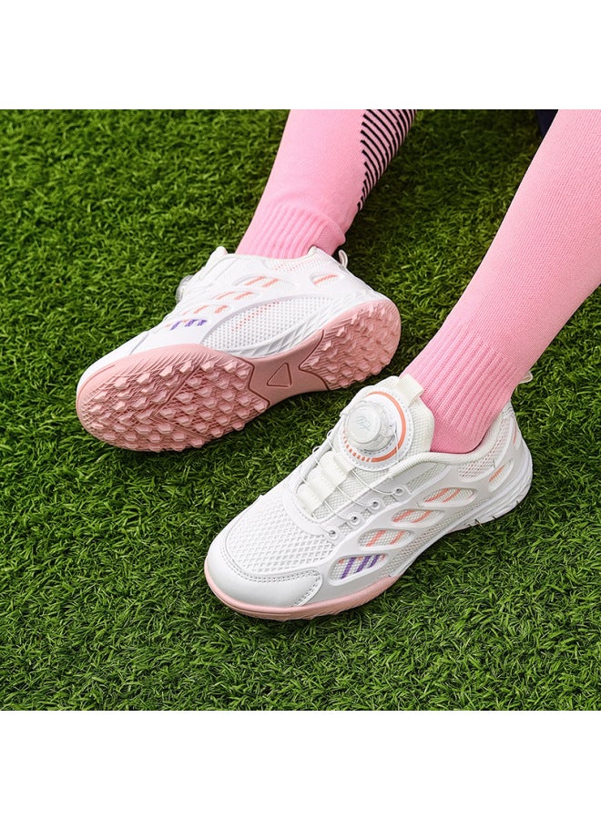 Children's Rotating Buckle Soccer Shoes, Boys' Sports Shoes, Back-to-school Season Girls' Sports Shoes, Breathable Broken Nail-resistant Shoes