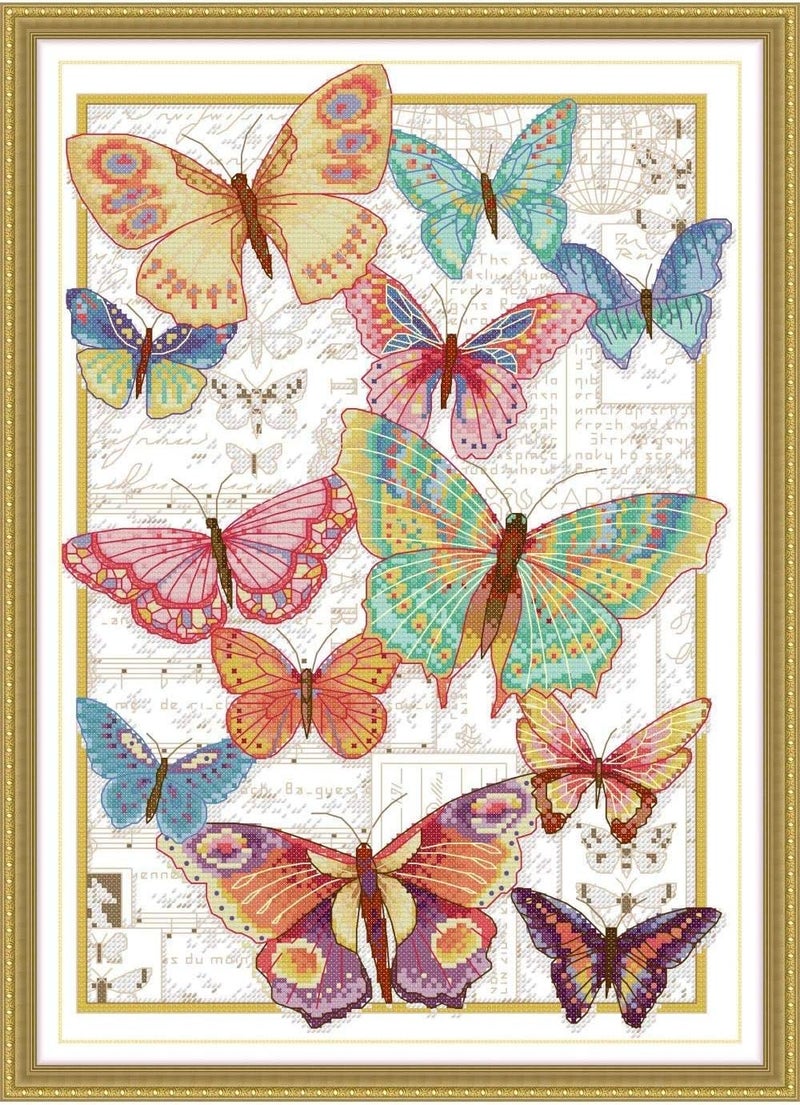 ITSTITCH Stamped Cross Stitch Kits 11CT 13X17 inch 100% Cotton DIY Embroidery Starter Kits Easy Patterns Stamped Embroidery Kits for Adults DMC Animal Series - Image 1