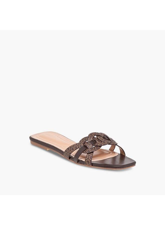 Celeste Women's Textured Slip-On Flat Sandals - Image 1