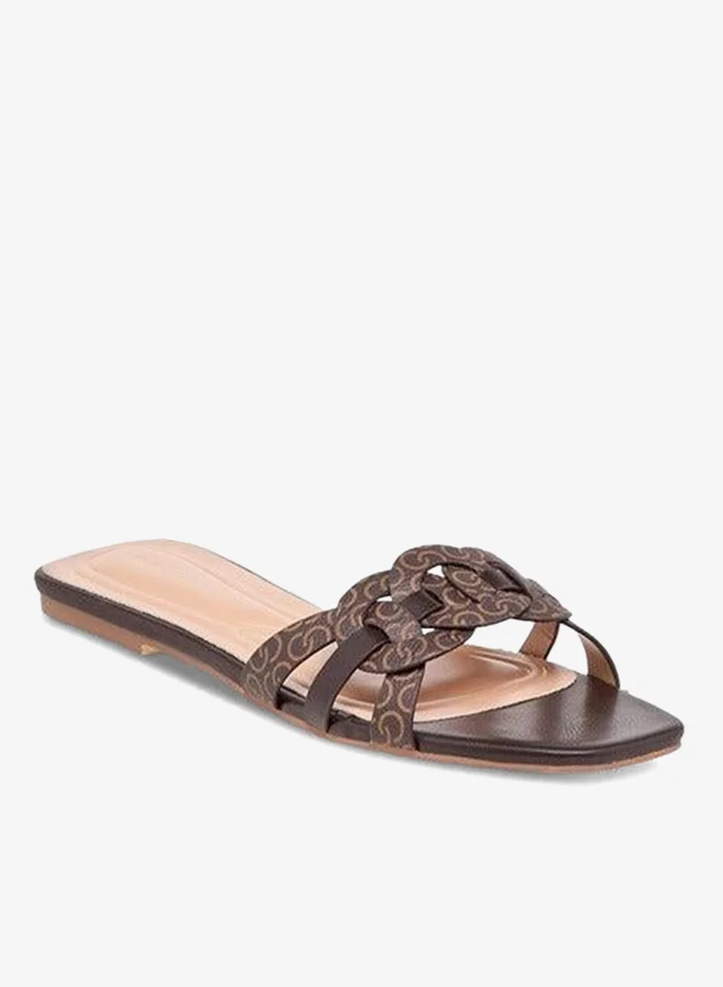 سيليست صنادل نسائية مسطحة سهلة الارتداء بنقوش