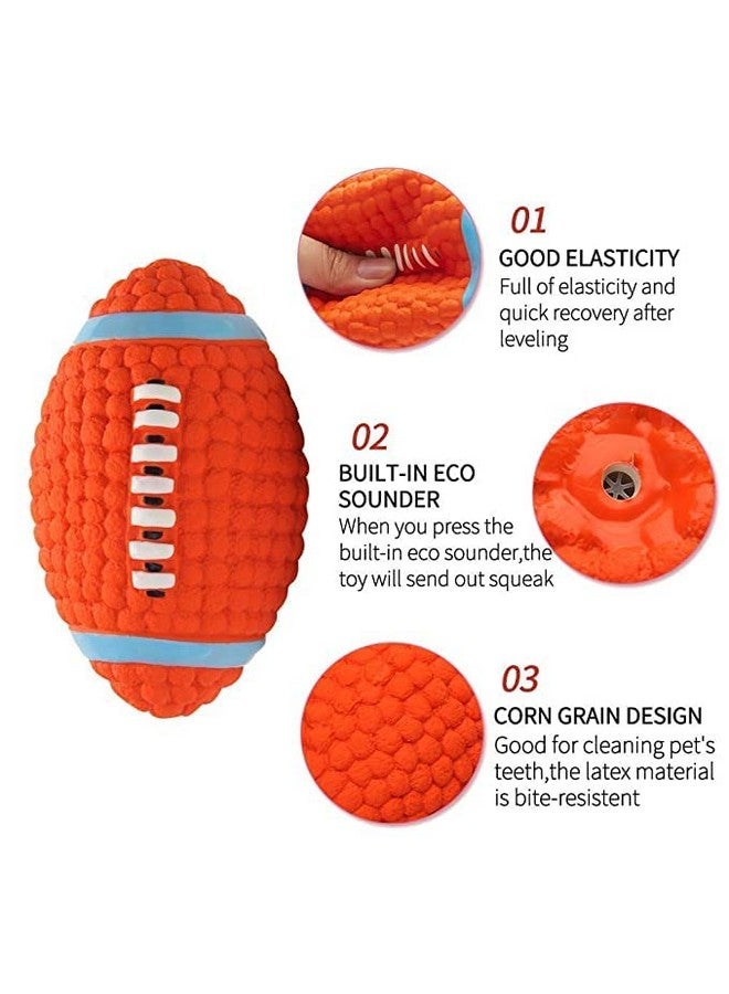 لعبة كرة الرجبي المطاطية الصاخبة المصنوعة من مادة اللاتكس للكلاب والجراء - كبيرة - Image 2