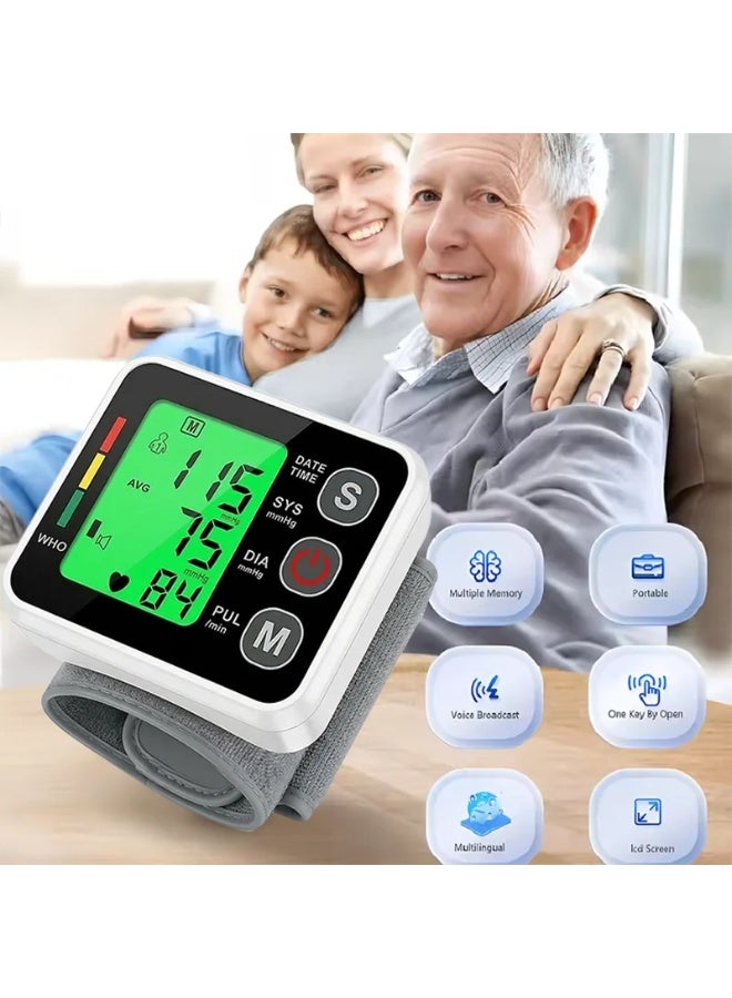Portable LCD Wrist Blood Pressure Monitor Medical Digital Automatic Sphygmomanometer Heart Rate Pulse Mete Tonometer Health Care - Image 5