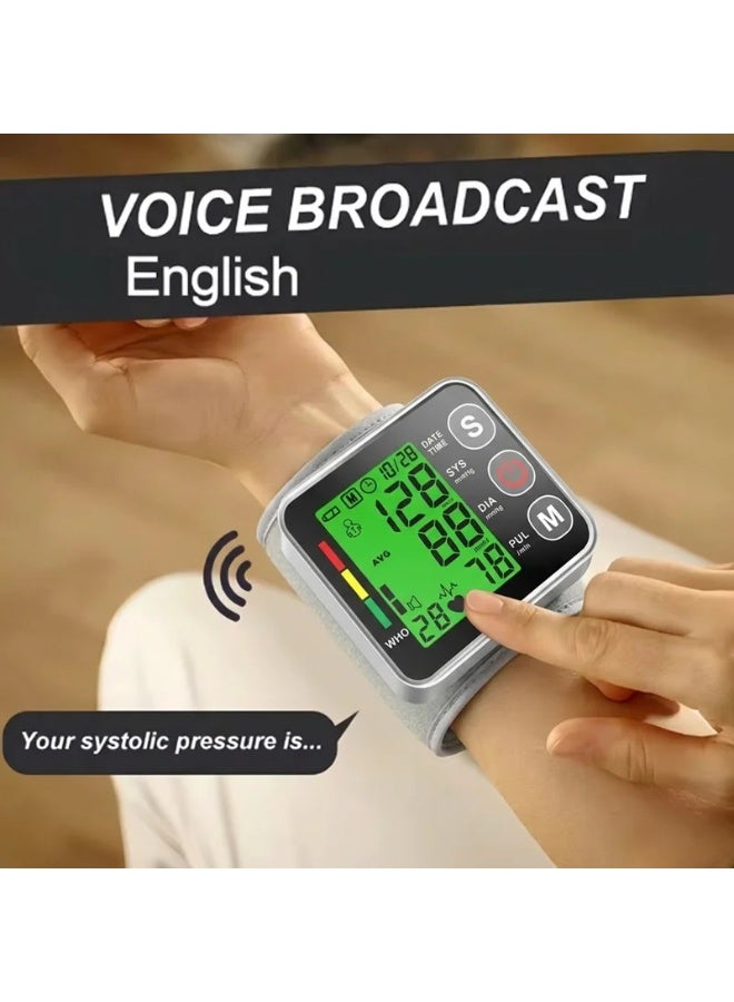 Portable LCD Wrist Blood Pressure Monitor Medical Digital Automatic Sphygmomanometer Heart Rate Pulse Mete Tonometer Health Care - Image 4