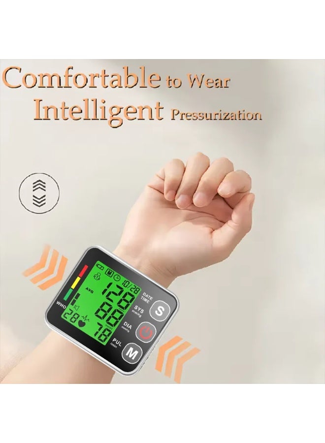 Portable LCD Wrist Blood Pressure Monitor Medical Digital Automatic Sphygmomanometer Heart Rate Pulse Mete Tonometer Health Care - Image 3