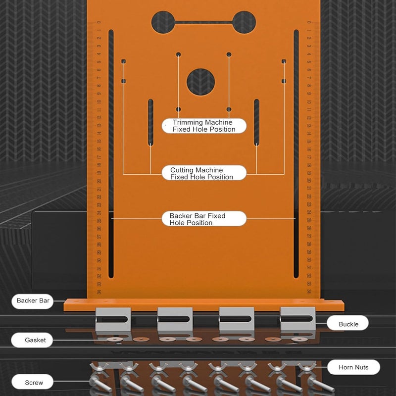 Circular Saw Guide Base Plate 28x25cm Woodworking Table Insert Cutting Board - Image 3