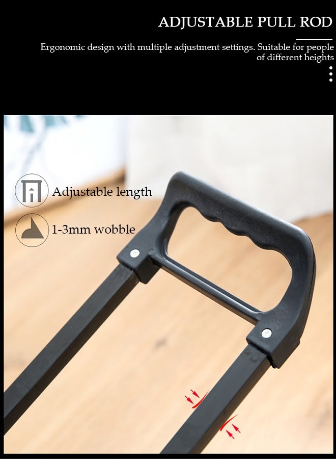 DUNISO حقيبة 2 في 1 للرجال والنساء، حقيبة يد ذات سعة كبيرة مع قضيب سحب قابل للتعديل حقيبة سفر بعجلات محمولة متعددة الجيوب وحقائب ظهر بعجلات لسفر العمل - Image 4