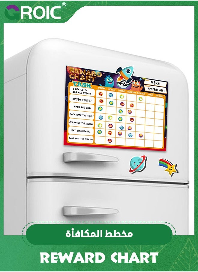 GROIC - Reward Chart System,Pad with 26 Chores Chart for Kids, 3000+ Stickers to Motivate Responsibility & Good Habits,Empower Your Child to Learn, Grow and Develop Lifelong Skills - Image 1