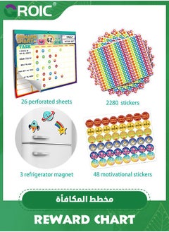 GROIC Reward Chart System,Pad with 26 Chores Chart for Kids, 3000+ Stickers to Motivate Responsibility & Good Habits,Empower Your Child to Learn, Grow and Develop Lifelong Skills  - Image 4