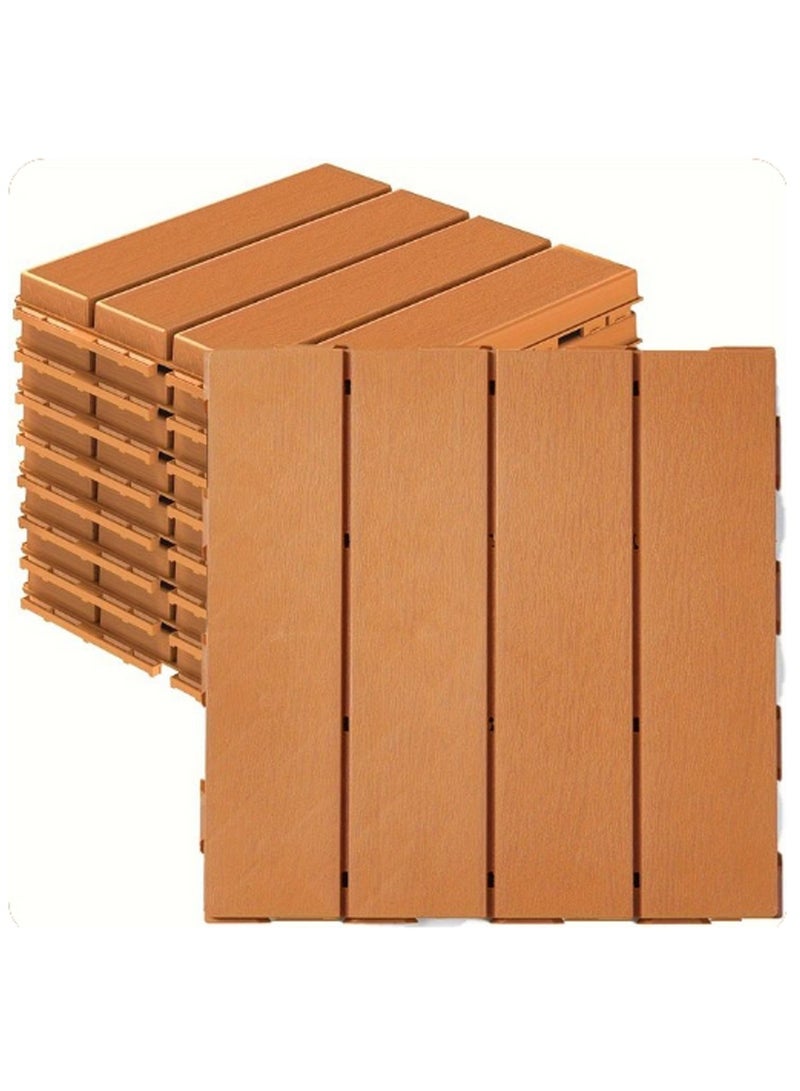 LINGWEI Plastic Tiles Plastic Interlocking Tiles Plastic Flooring Deck For Indoor and Outdoor Beige 30x2x30cm - Image 1