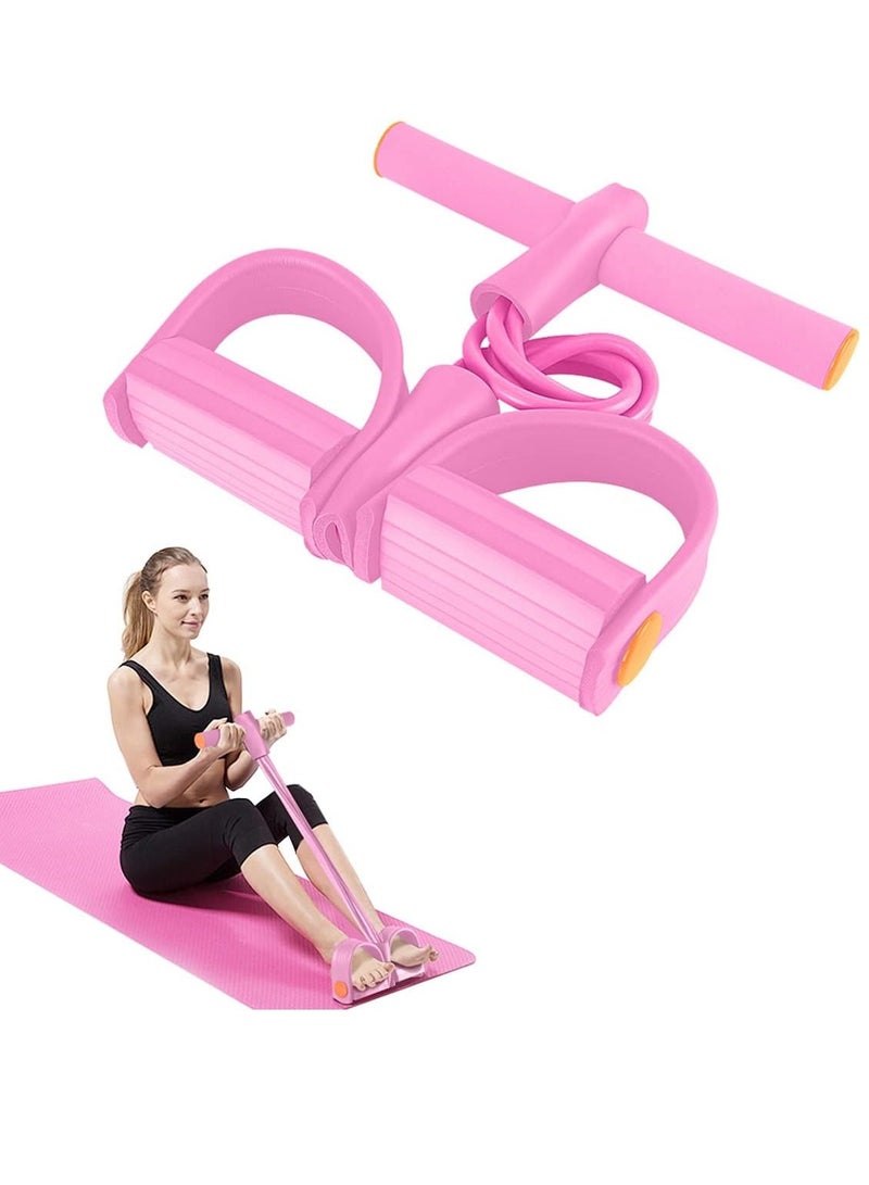 Mrryiio شريط مقاومة، 4 حبال شد يوغا متعددة الوظائف، 4 أنابيب، معدات تمرين مثالية للبطن والخصر والذراع وتدريب التخسيس وتمديد الساق - Image 1