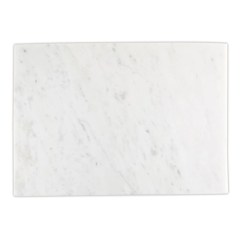 Santa Barbara Design Studio Waterfall Marble Tray - Elegant Table Display Riser Charcuterie Cheese Board Footed Stand, 14" x 10", White - Image 2