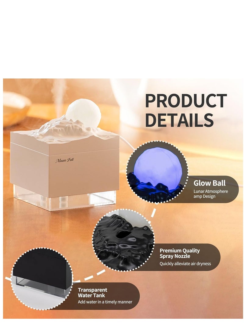 KASTWAVE مرطبات هواء صغيرة محمولة لغرفة النوم، مرطب هواء دافئ صغير، مرطبات ضباب بارد لغرفة صغيرة، هادئ وسهل التنظيف للنباتات، مرطب شخصي مكتبي USB للمكتب والسفر (300 مل) - Image 4