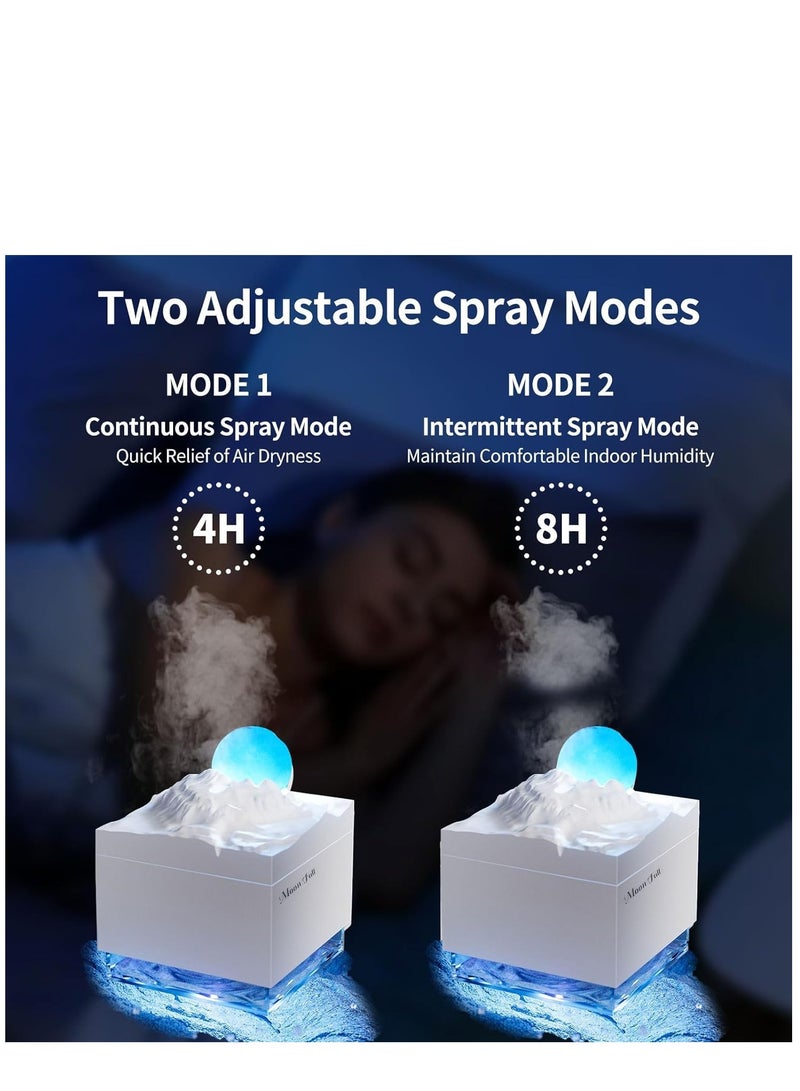 KASTWAVE مرطبات هواء صغيرة محمولة لغرفة النوم، مرطب هواء دافئ صغير، مرطبات ضباب بارد لغرفة صغيرة، هادئ وسهل التنظيف للنباتات، مرطب شخصي مكتبي USB للمكتب والسفر (300 مل) - Image 5