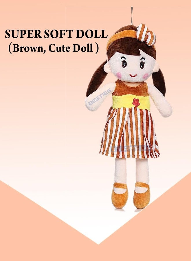 جلانس دمية غلانس الناعمة واللطيفة ذات المظهر الجميل | ألعاب محشوة جذابة | اجذب انتباهك بدمية ليتل دارلينغ (دمية بنية لطيفة، 50 سم) - Image 3