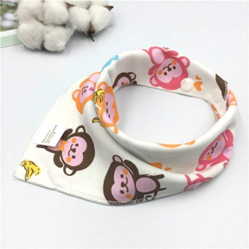 BabyGo Cotton Soft Baby Bandana Bibs | Adjustable Feeding & Drool Bibs for Infants & Toddlers, Comfortable, Absorbent & Reusable | Set of 3 (Random Colors) - Image 5