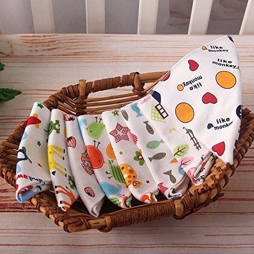 BabyGo Cotton Soft Baby Bandana Bibs | Adjustable Feeding & Drool Bibs for Infants & Toddlers, Comfortable, Absorbent & Reusable | Set of 3 (Random Colors) - Image 3
