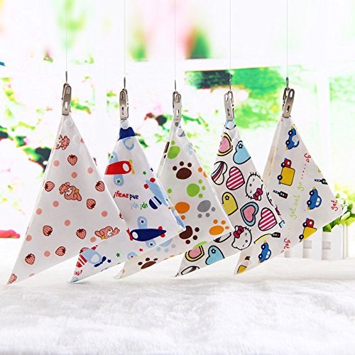 BabyGo Cotton Soft Baby Bandana Bibs | Adjustable Feeding & Drool Bibs for Infants & Toddlers, Comfortable, Absorbent & Reusable | Set of 3 (Random Colors) - Image 2
