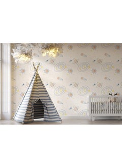 Home Gallery Cute Pastel Galaxy Space Pattern Fabric Wallpaper Covers An Area ​​Up To 4.2Mx3M With Adhesive  And Smoothing Tool  - Image 5