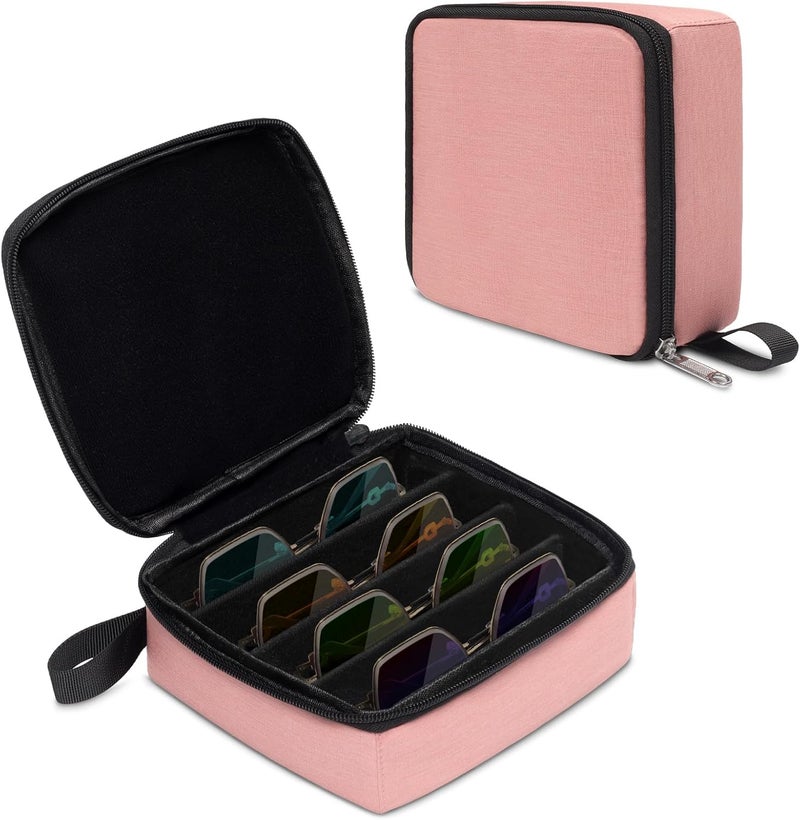 Bukere Travel Sunglasses Organizer Case, Adjustable Slot For Multiple Pairs, Portable Eyeglasses Storage Box for Men Women - Image 1