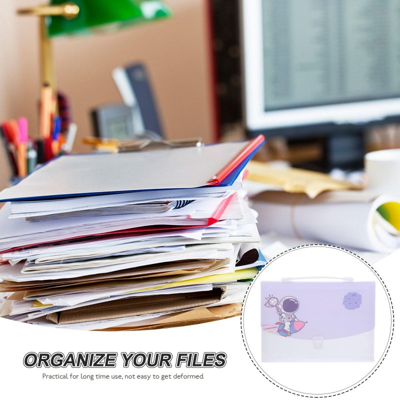 Large Capacity Expandable A4 Document Folder Accordion File Organizer Random Color - Image 4