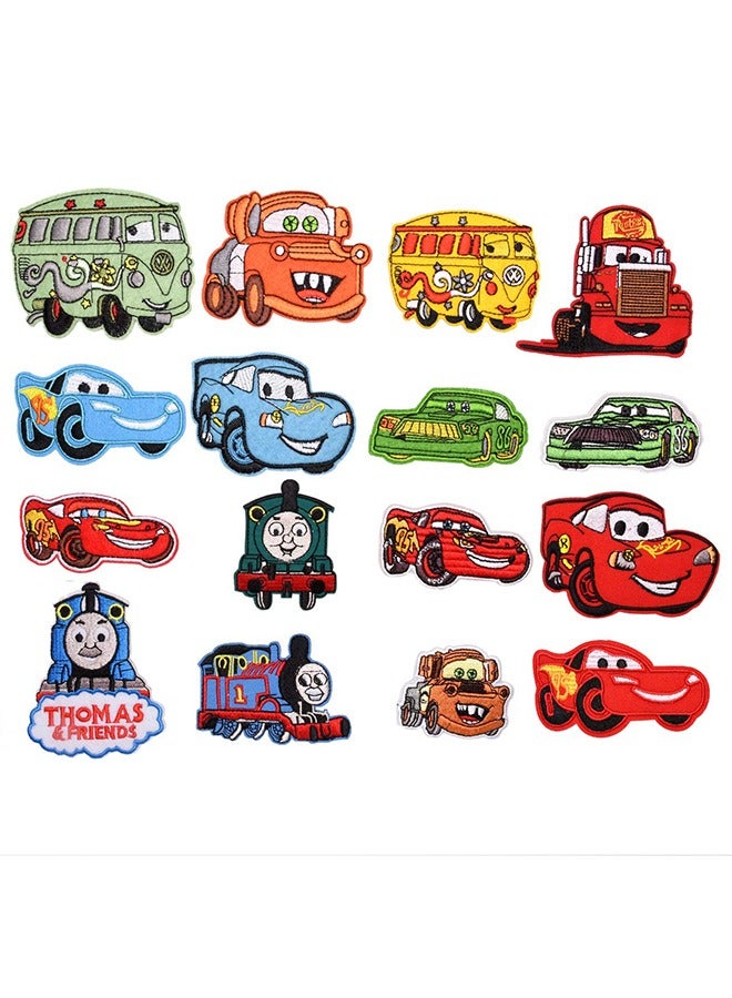 GNAFOTU Decorative Patches, 16 PCS Embroidered Iron On Patches DIY Accessories, Cute Sewing Applique for Jackets, Hats, Backpacks, Jeans - Image 1