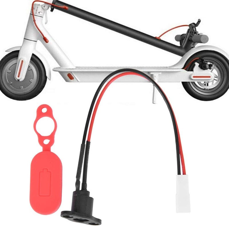 comfrt Electric Bike Charging Port, Silicone Sleeve Charging Port with Charge Port Cover Waterproof Dustproof Protection Fit for Xiaomi M365 Electric Scooter Electric Scooter Charging Port - Image 5