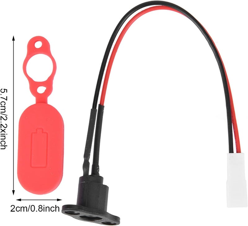 comfrt Electric Bike Charging Port, Silicone Sleeve Charging Port with Charge Port Cover Waterproof Dustproof Protection Fit for Xiaomi M365 Electric Scooter Electric Scooter Charging Port - Image 3
