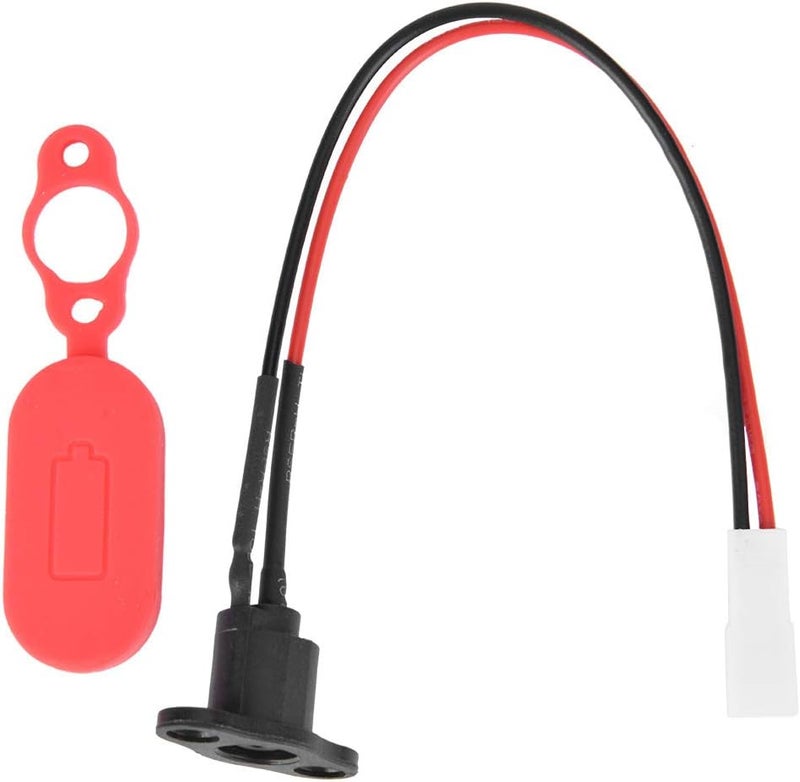 comfrt Electric Bike Charging Port, Silicone Sleeve Charging Port with Charge Port Cover Waterproof Dustproof Protection Fit for Xiaomi M365 Electric Scooter Electric Scooter Charging Port - Image 1