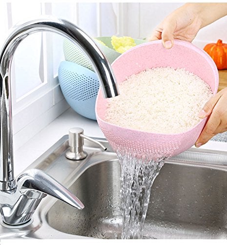 CONNECTWIDE CONNECTWIDE® Rice Veg Washing Plastic Container Washing Bowl & Strainer  - Image 4