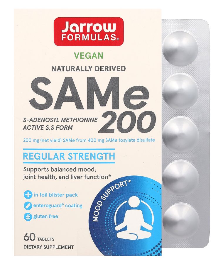 jarrow formulas SAMe 200 200 mg 60 Tablets